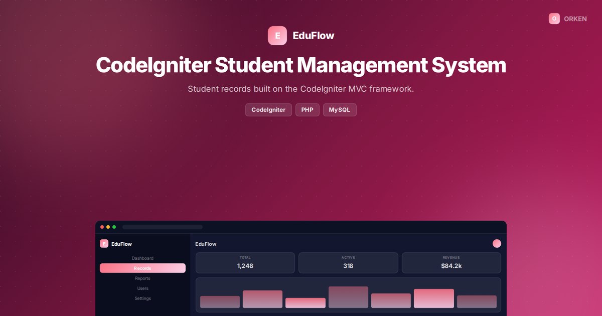 CodeIgniter Student Management System