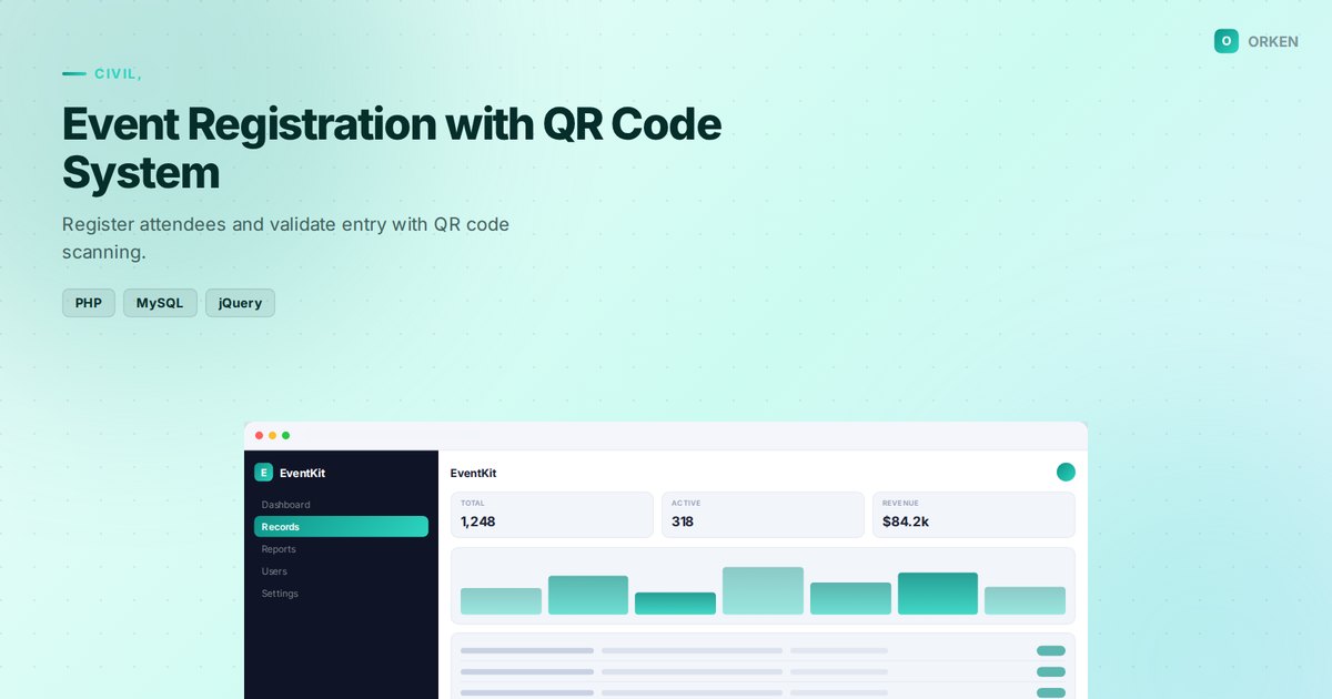 Event Registration with QR Code System