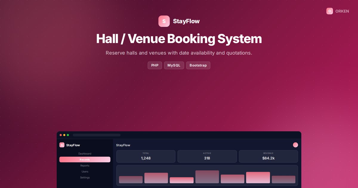 Hall / Venue Booking System