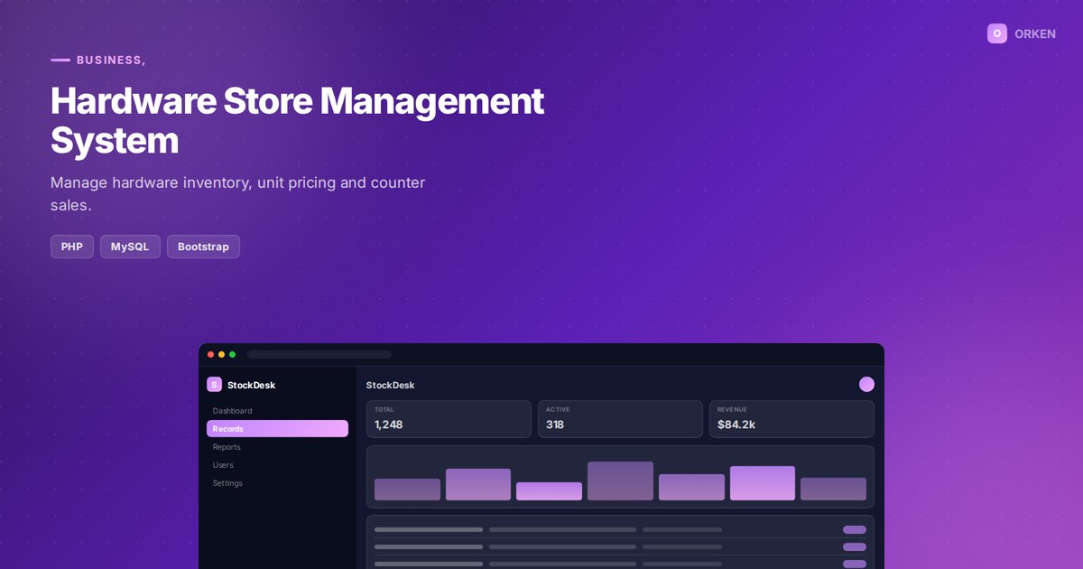 Hardware Store Management System