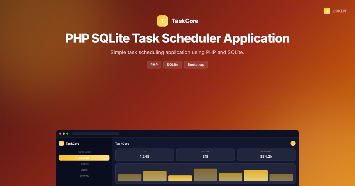 PHP SQLite Task Scheduler Application