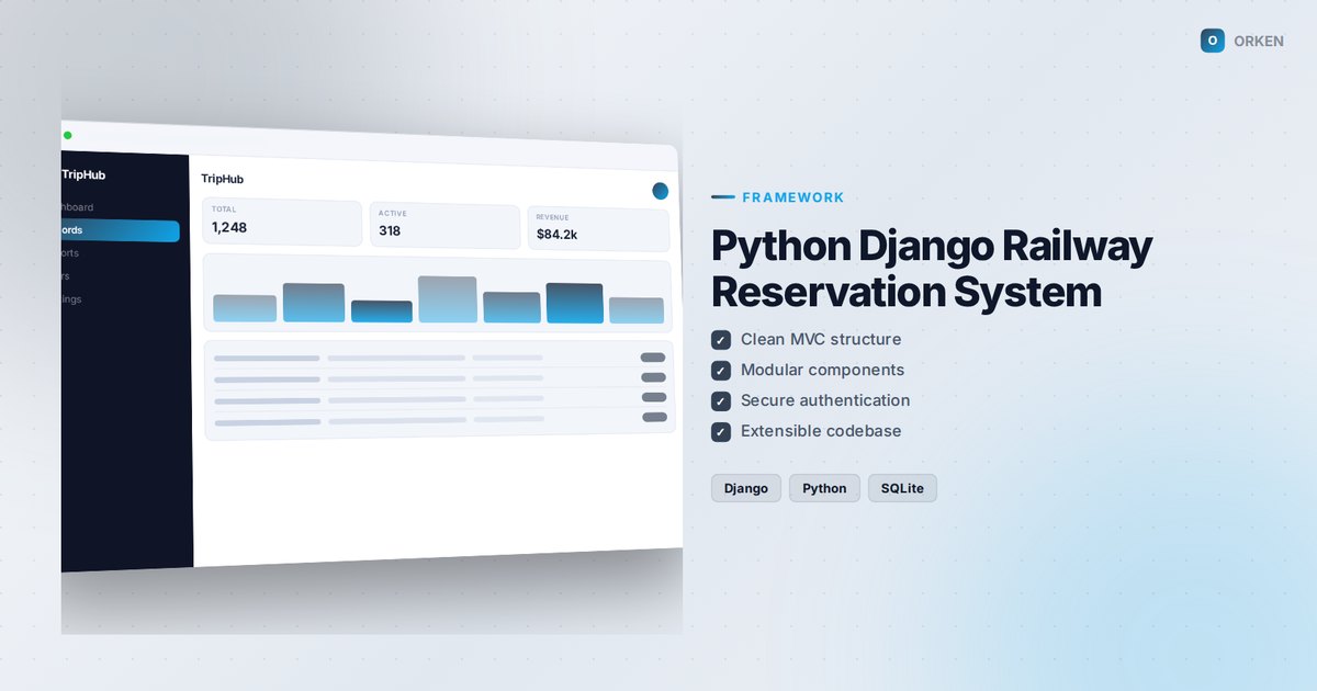 Python Django Railway Reservation System