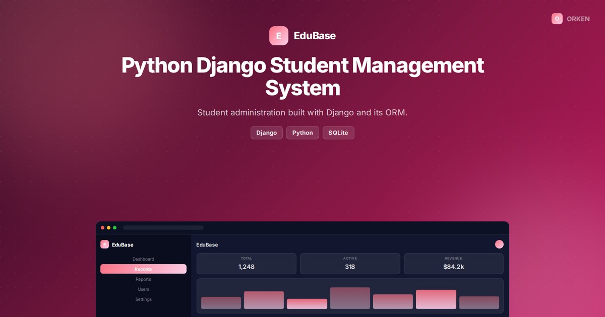 Python Django Student Management System